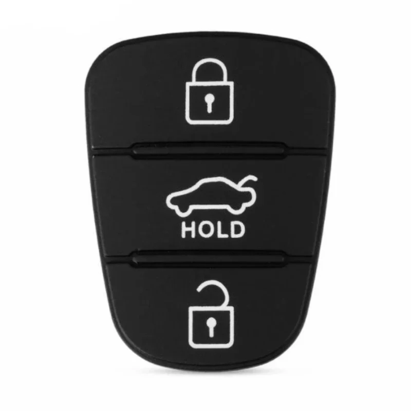 Car Key Shell Fob Rubber Pad 3 Buttons Remote Fit for Hyundai Solaris Accent Tucson L10 L20 L30 IX35 Kia K2 K5 Rio Ceed Key Case