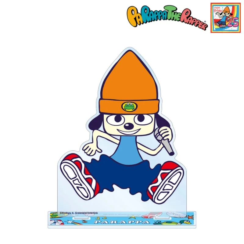 Game PaRappa the Rapper PaRappa PJ Berri Crylic Stand Model Plate Keychains Desktop Ornament Gifts For Friends