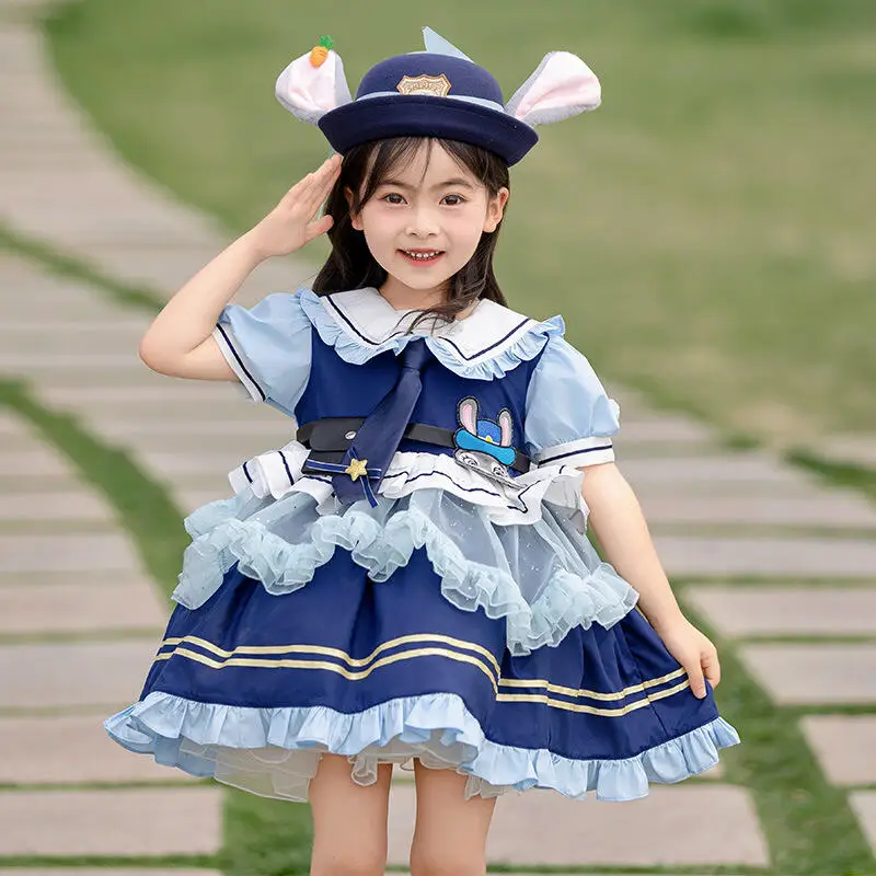 

Осенний новый офицер полиции с кроликом в стиле Лолиты, принц для девочек, мягкий дышащий длинный свек, прямая трубка, наряд для косплея