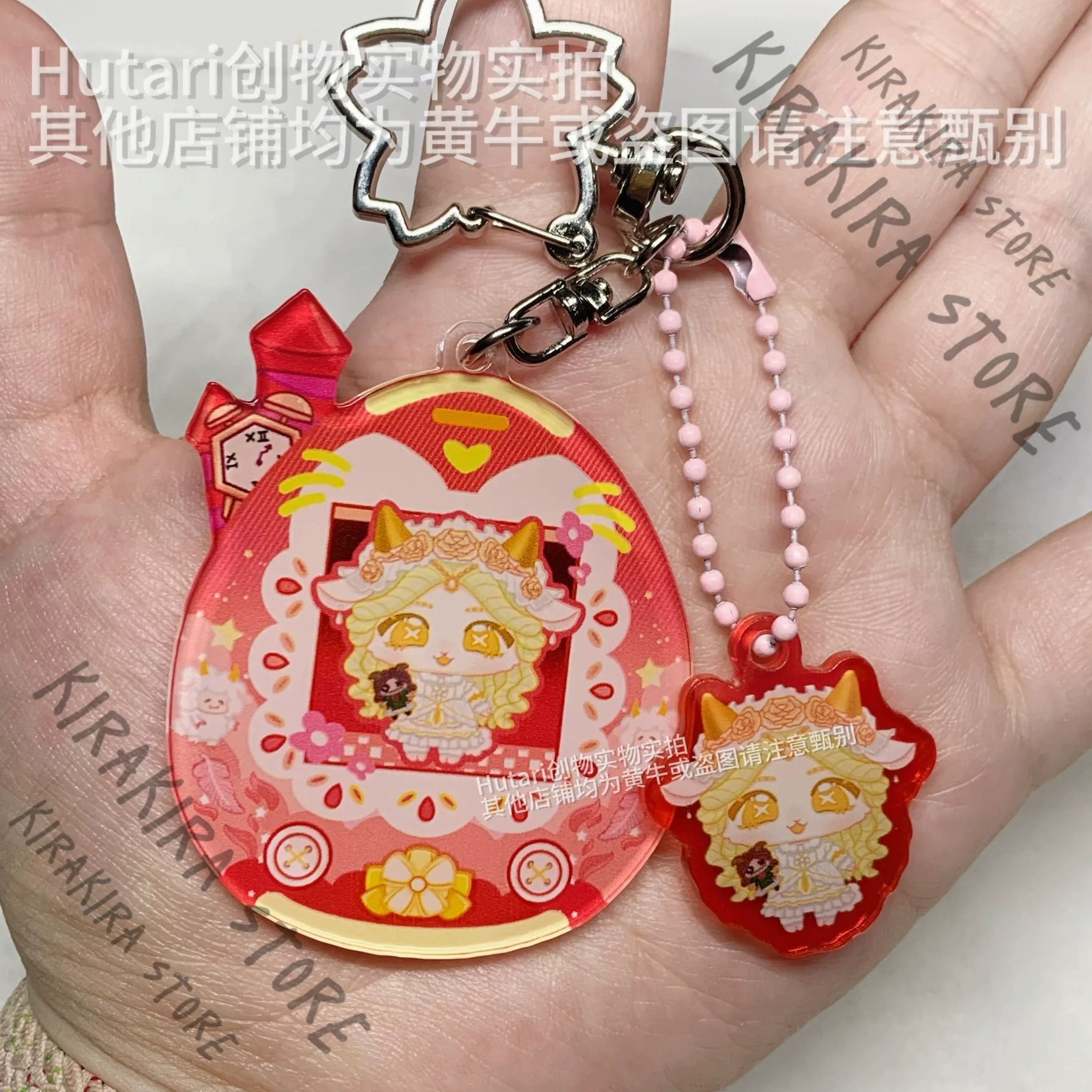 

Identity Ⅴ Acrylic Backpack Pendant Ornaments Memory Little Girl Tamagotchi Shaped Cosplay 6cm Keyring Widget Accessories