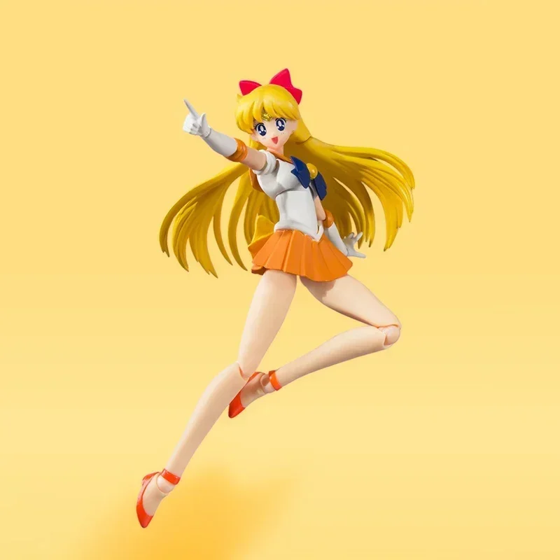 Em estoque bandai original shf marinheiro lua figura minako aino venus anime figuras de ação modelo brinquedo colecionável ornamento boneca presentes