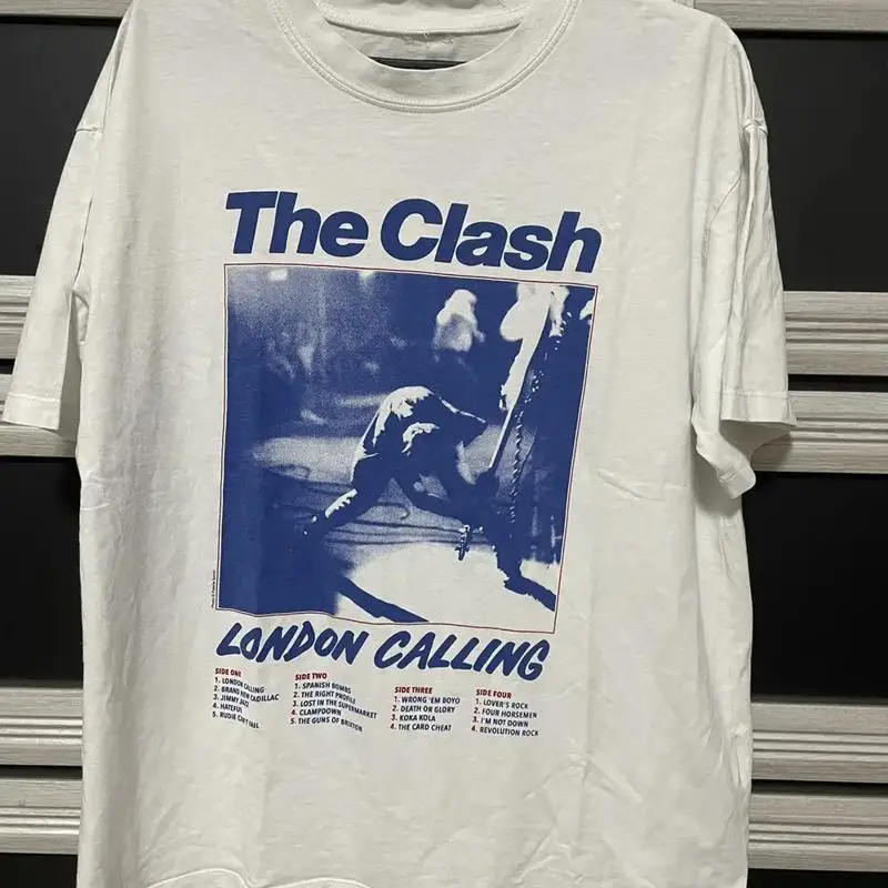 00s The Clash London Calling Tour White All Size SHIRT BT358