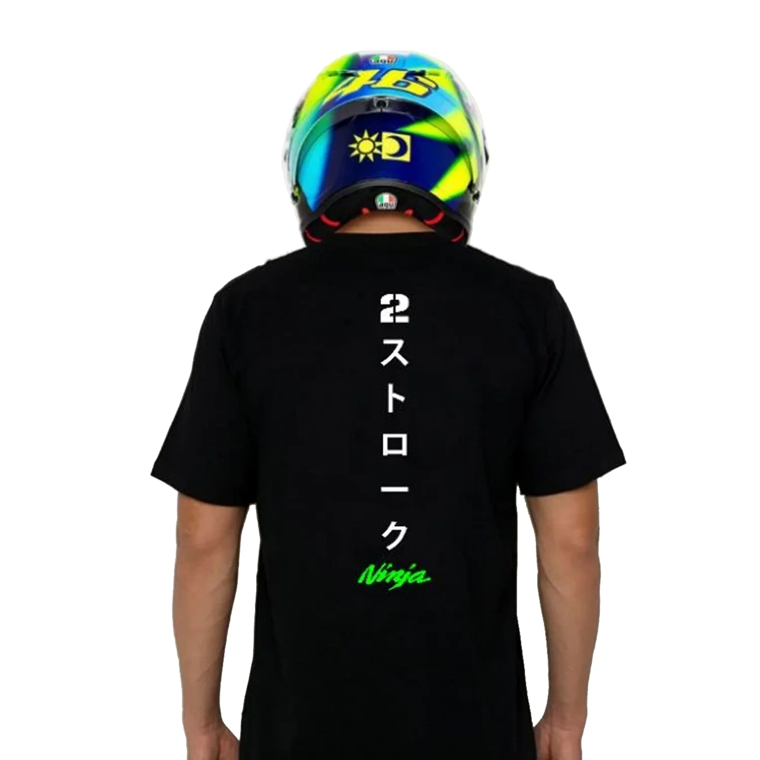 

Kawasaki Ninja 2-тактная футболка, новейший уличный трикотаж, летняя классическая футболка для взрослых, свободный мотоциклетный трикотаж для тренировок