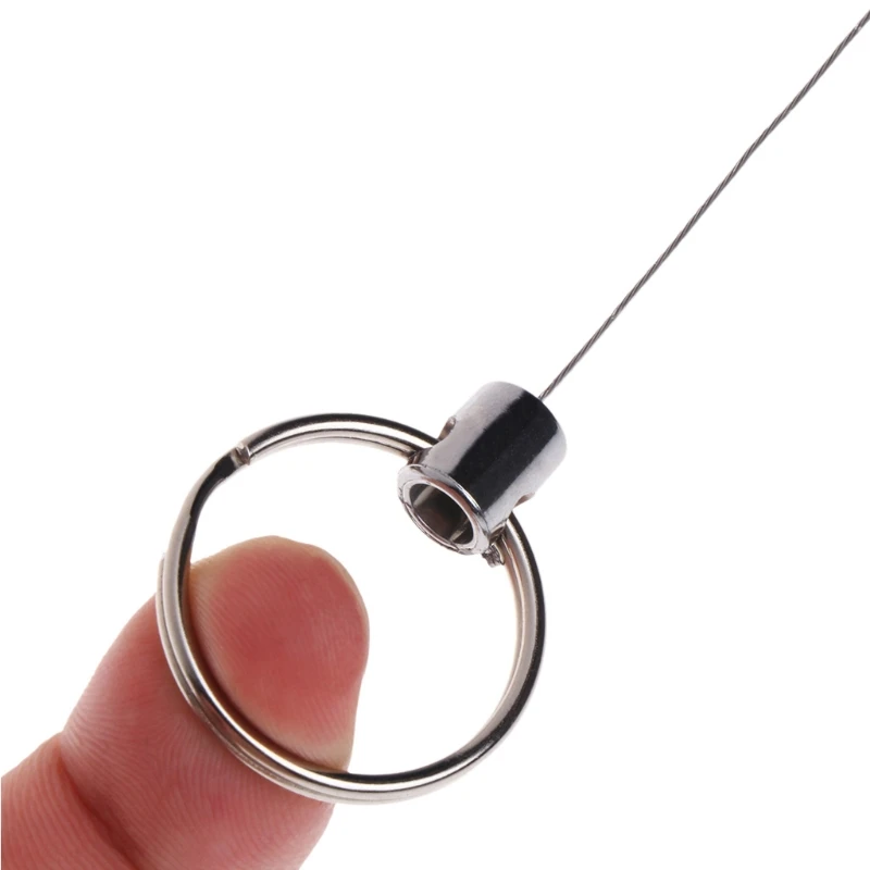 Fishing Retractor for Key Ring Reel Holder Retractable Steel Cable Access