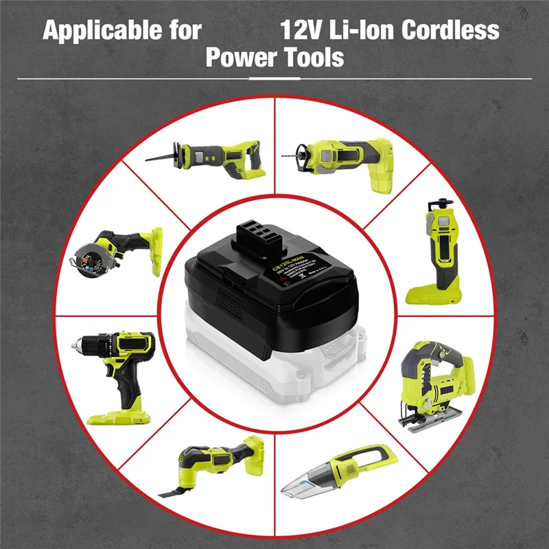 Battery Adapter Converter For  DIY Battery Converter For Ryobi Convert 18V Battery To Ryobi 12V-A68E