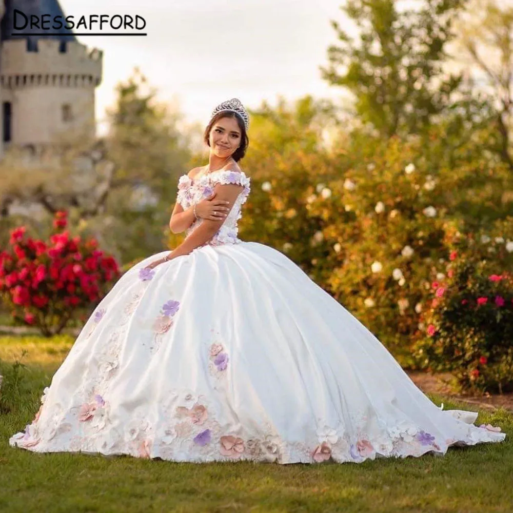 فساتين أميرة Quinceanera فساتين حفلة 2023 دانتيل زينة حلوة 16 فستان Vestidos De 15 Años