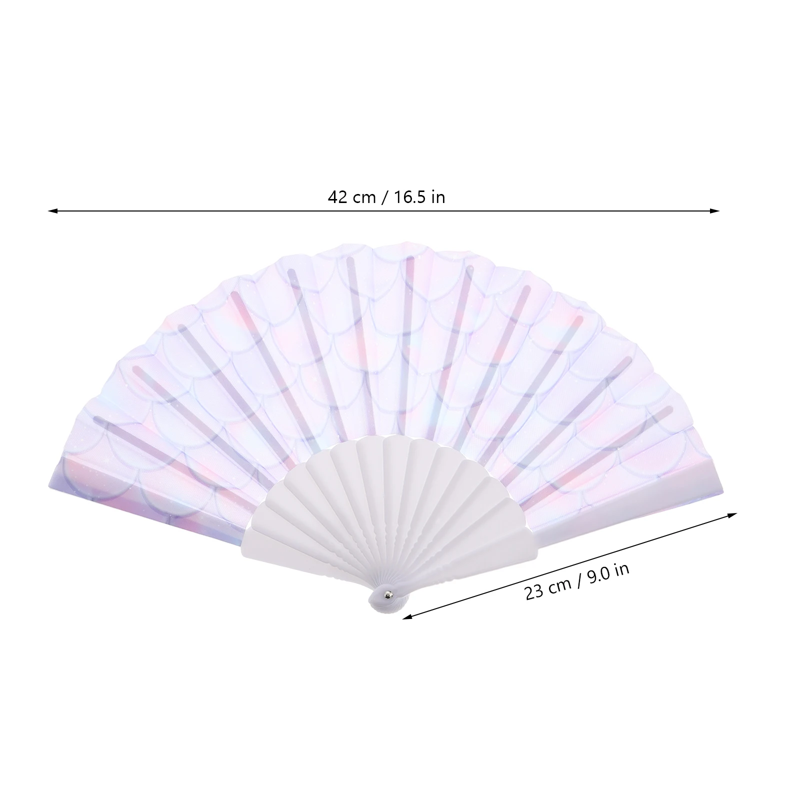 Oxford Cloth Folding Fan Handheld Portable Lightweight Vintage Chinese Style Decorative Fan for Home Office Dance Performance