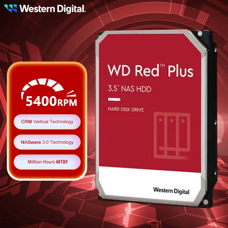 

Western Digital WD Original Red NAS Hard Disk Drive 3.5" 4TB 8TB Internal Hard Drive 5400RPM SATA 6Gb/s 64MB Cache For Desktop