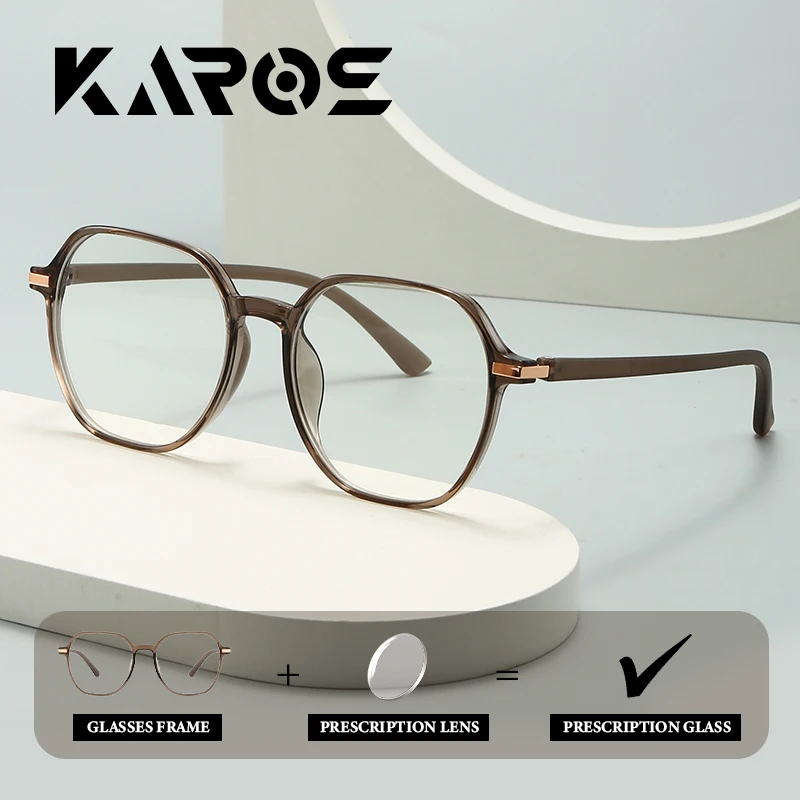 نظارات KAROS هندسية متعددة البؤر تقدمية للرجال والنساء إطار TR90 عالي الجودة مع عدسات طبية لقصر النظر #1