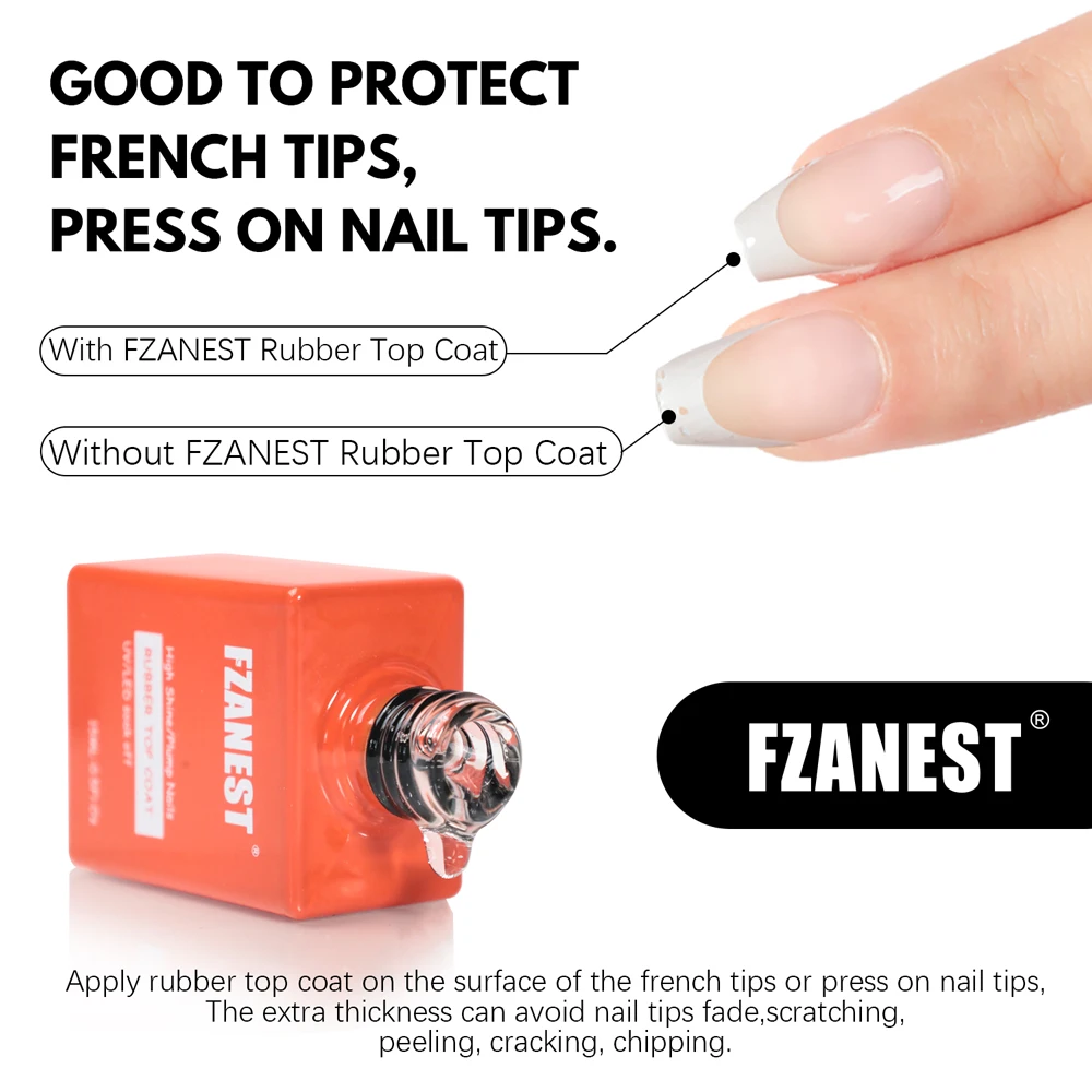 Fzanest capa superior de borracha jl cola essencial para unhas fortalecer pincéis para arte em unhas como conjunto de esmalte em gel novo construtor de tendência para unhas gel uv