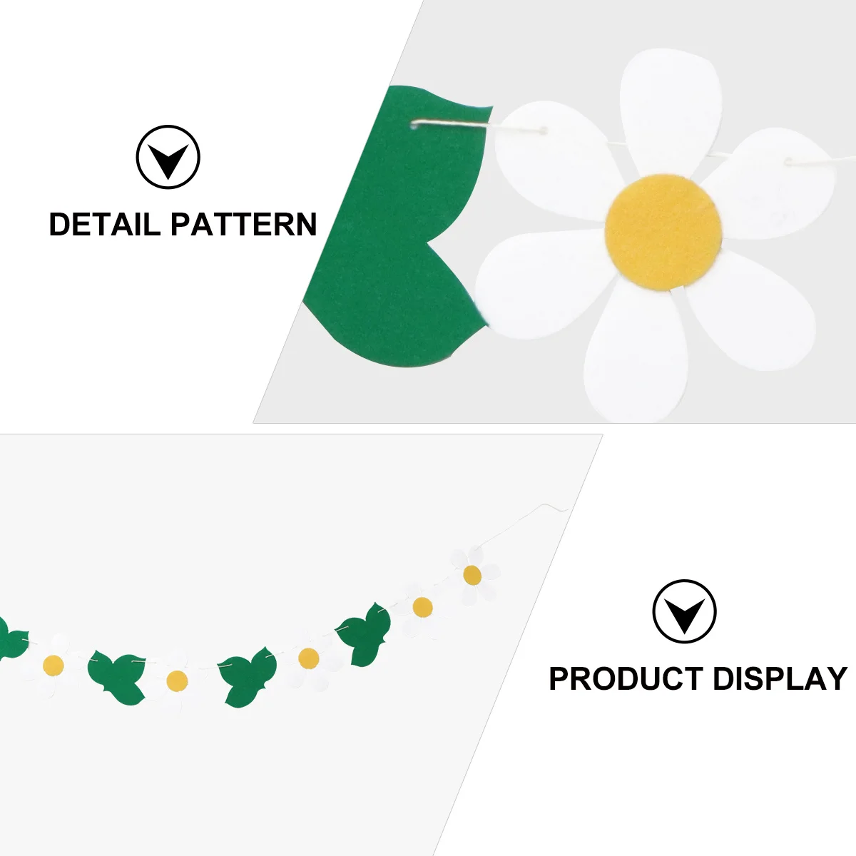 

Daisy Flower Bunting Hanging Banner Decoration For Wedding Party Photo Booth Festival Birthday Event Party Supplies