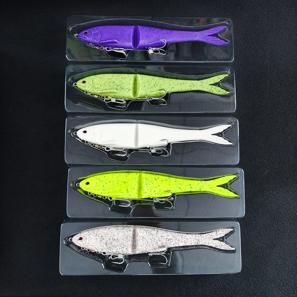 LUREGO 22cm 2-teiliger Premium-Weichköder - Entwickelt für Schwimm- und Spinnangeln, Inklusive Doppelhaken – Detail 4