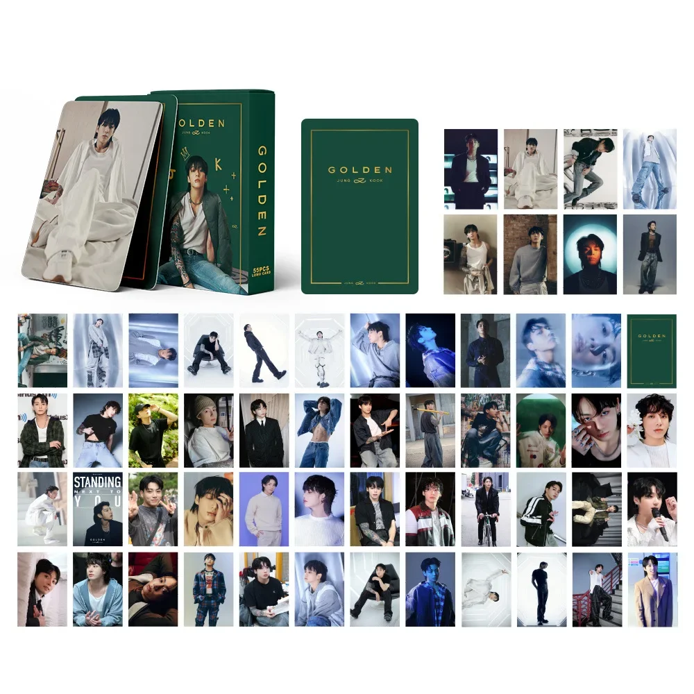 55pcs/set Kpop JK JIMIN V Lomo Cards