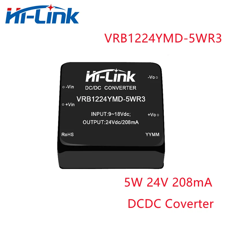 HiLink VRB12xxYMD-5WR3 9-18V do 5W 3.3V/5V/12V/15V/24V DC DC moduł przetwornika mocy — zdjęcie 4