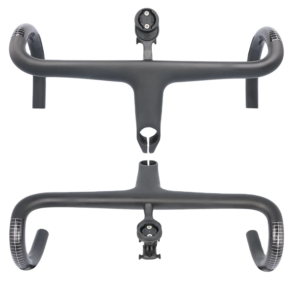 

STLF Seemore 420mm Compact Road Bike Handlebars 6D Carbon Fiber Drop Bars with Bent Bar for BMX Cycling Bicycle Handlebar