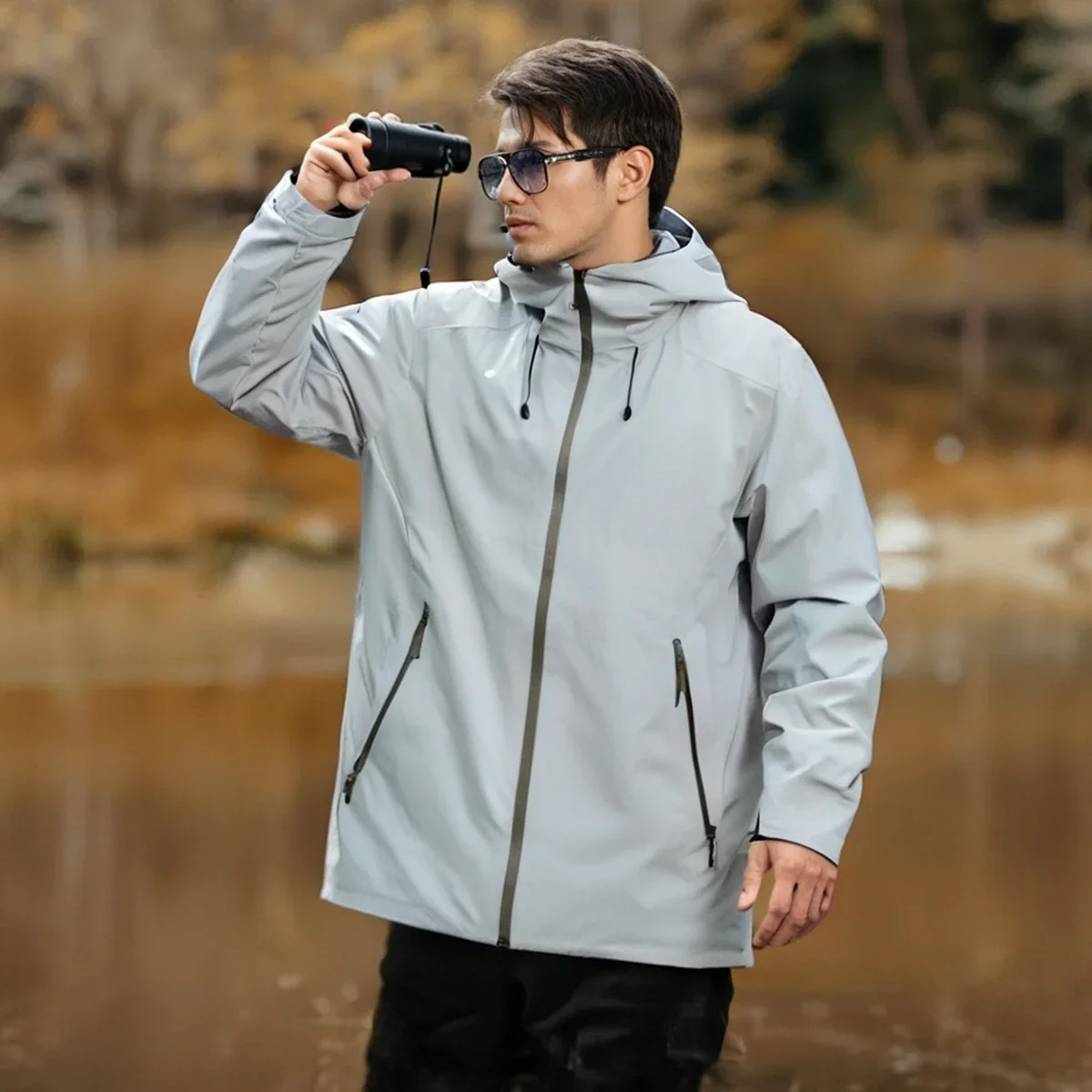 ARC BETA LT Logotipo bordado chaquetas de senderismo al aire libre de tres capas para hombre y mujer Unisex Camping impermeable rompevientos abrigo de pesca