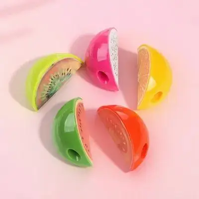 

5Pcs Creative Plastic Fruit Pencil Sharpener Sharpener for School Desk Stationery Supplies Students Writing Tool