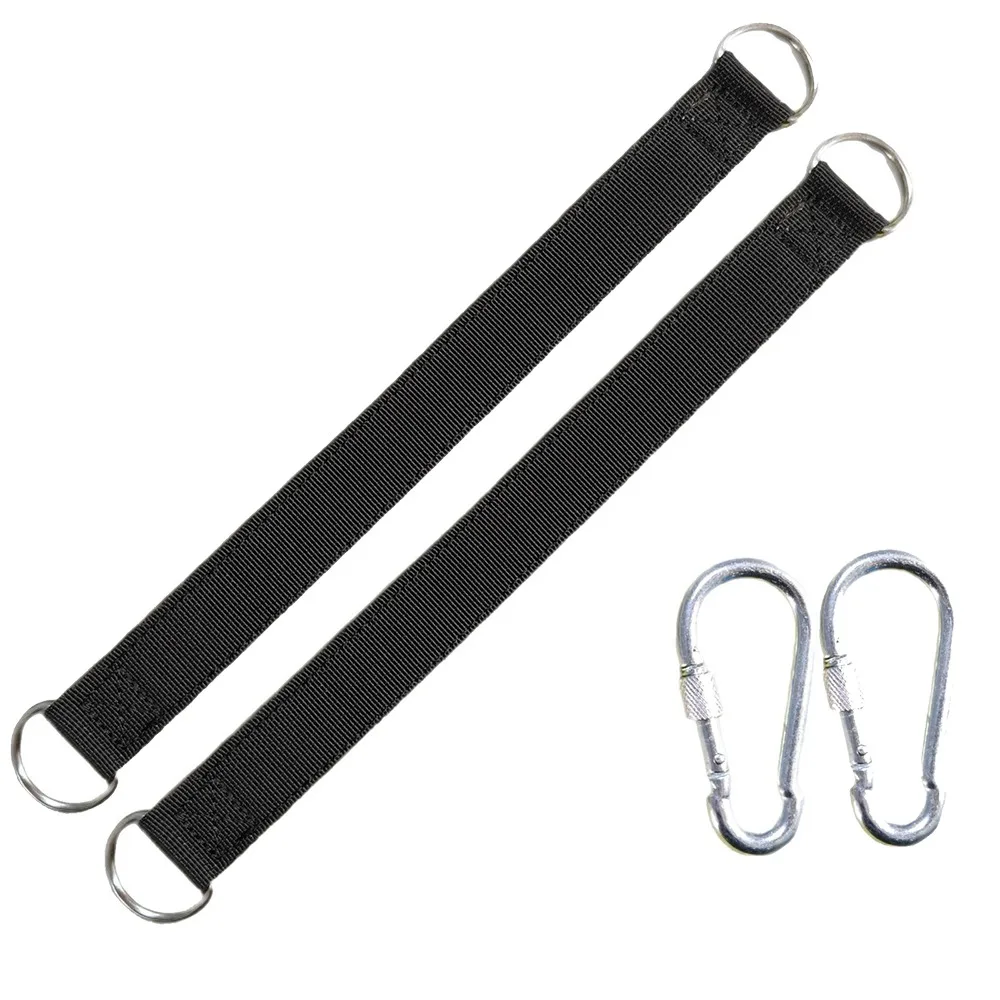 Nylon Strap Tree Swing Straps Large Bearing Load Single Layer Camping Hammock Slings 30-250cm with Hook Hammock Accessories