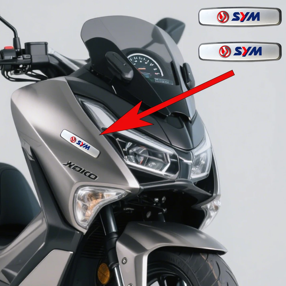 

Motorcycle Metal Emblem Scooter 3D sticker Badge Motorcycle rearview mirror decoration windshield stickers For Sanyang SYM