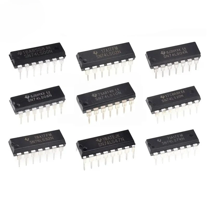 10pcs 74LS00 74LS02 74LS04 74LS08 74LS10 74LS14 74LS20 74LS138 74LS32 74LS47 74LS48 74LS74 74LS76 74LS86 74LS90 DIP-14 New