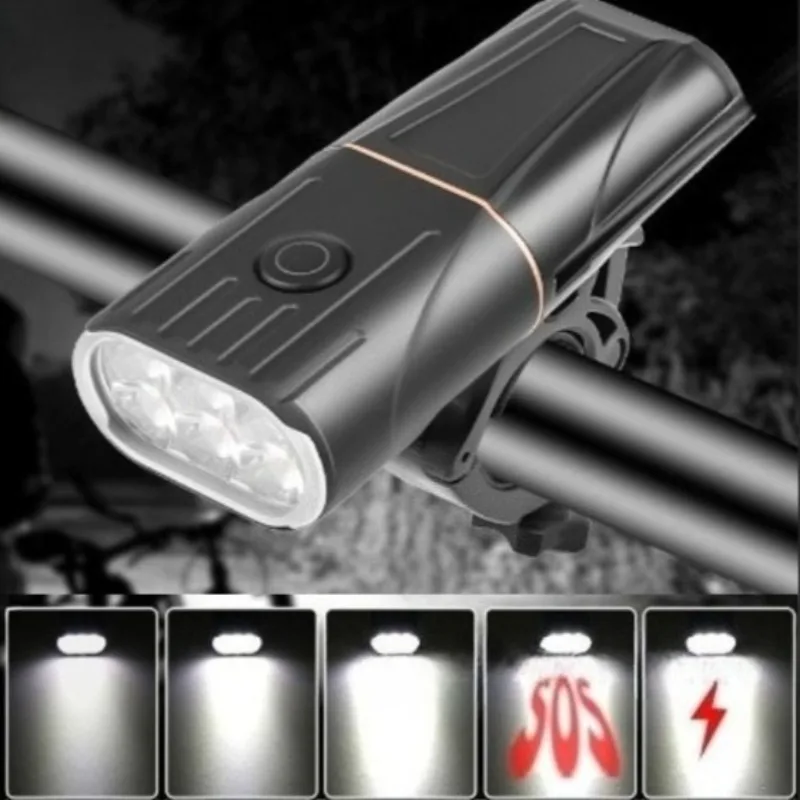 

Ultra-bright Bike Headlight USB Charging High-capacity Waterproof Multi-functional Bike Light Support Output Bicycle Accessories