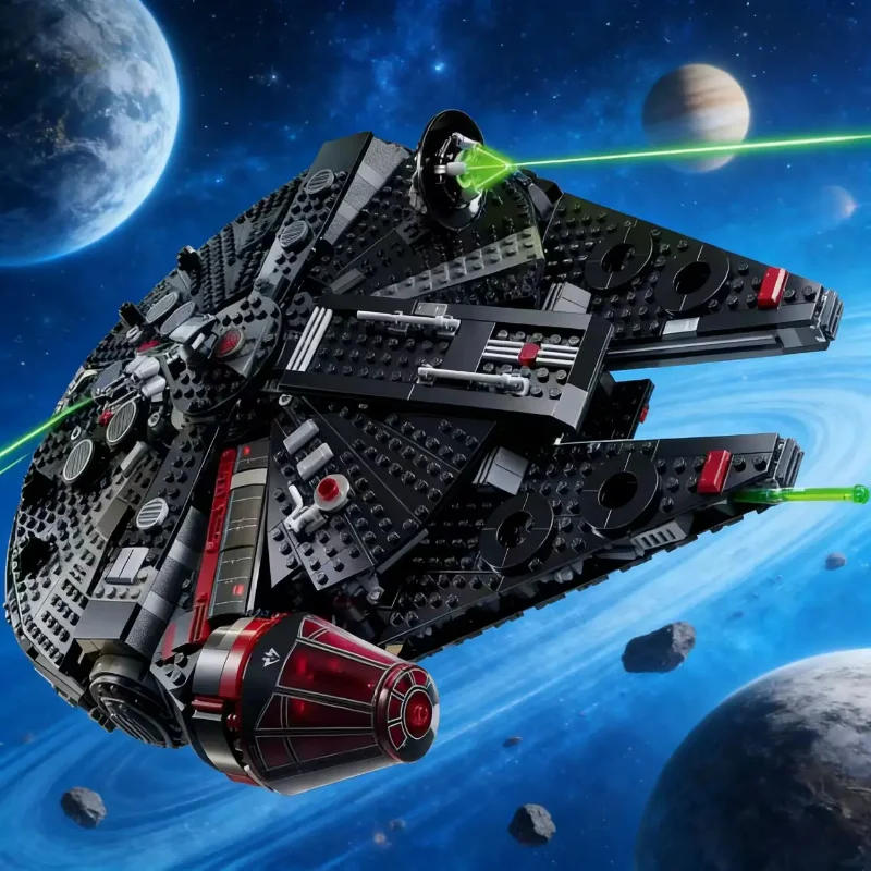 

MOC In stock 1579PCS Dark Falcon Starfleet Spacecraft 75389 DIY Model Assembly Set Children's Christmas Gift