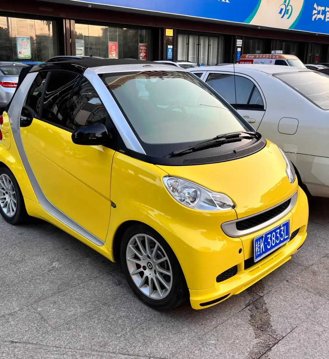 car styling For Benz Smart Fortwo 2Door 451 Unpainted the side skirt around the front bar and the rear bar Spoiler Smart Bumper