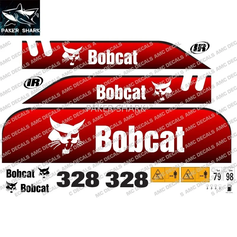 

For Bobcat 328d Mini Digger Decal Sticker Set