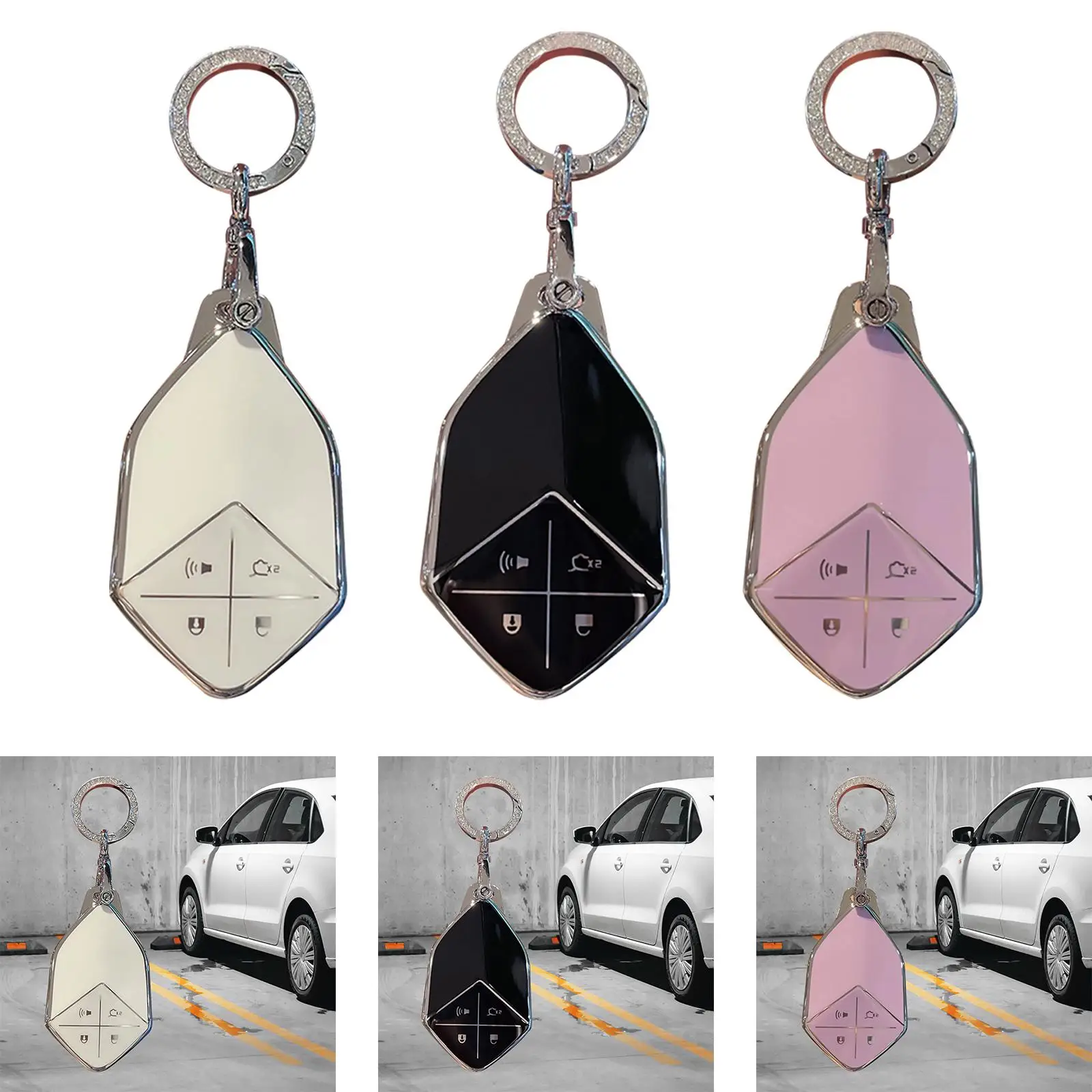 Auto Accessories TPU Key Fob Cover 4 Button Car Key Case Shell 360 Degree Full Protection Dustproof Wear Resistant Smart Key