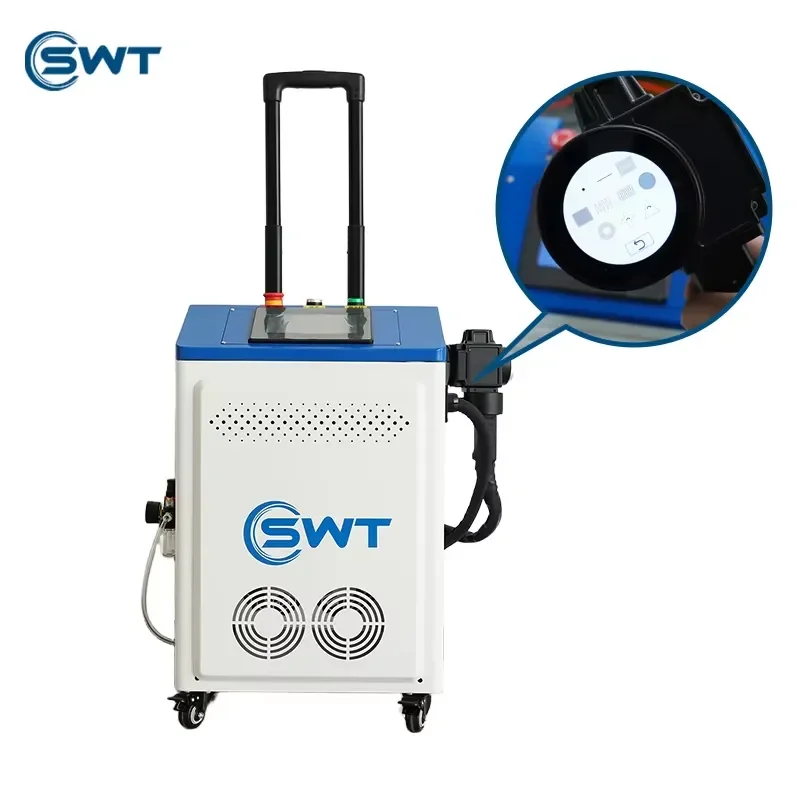 300 Watt Portable Pulse Laser Cleaner For Paint Removal Auto Parts Repair Railway Track Oxidative Cleaning