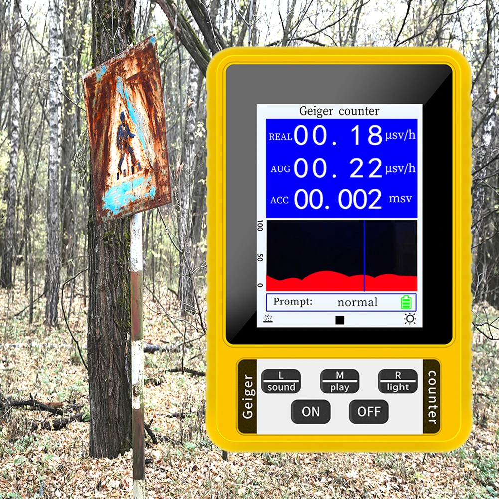 Imagem -04 - Detector de Radiação Nucleaire em Tester Emf Geigerteller Kleur Scherm Persoonlijke Dosímetro Br-9c Xr3 Novo