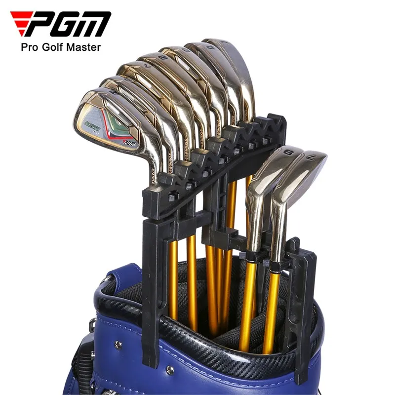 PGM 9-Slot Golf Club Organizer Adjustable 20-25cm Iron Holder Rack for Golf Bag Anti-Collision Storage