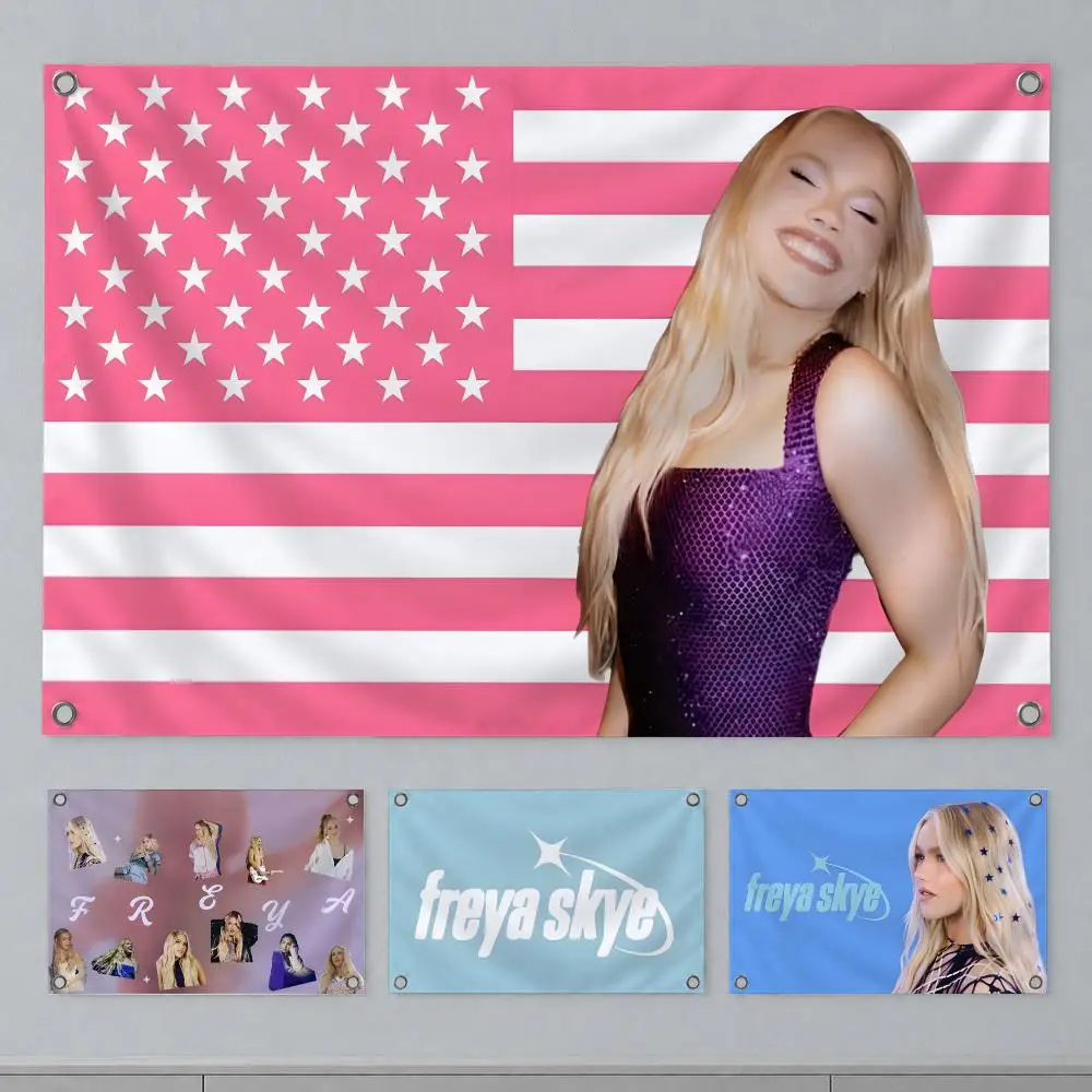 Trending Singer Freya Skye Flags Wall Hanging Banner Indoor Outdoor Party Home Wall Decor Backdrop