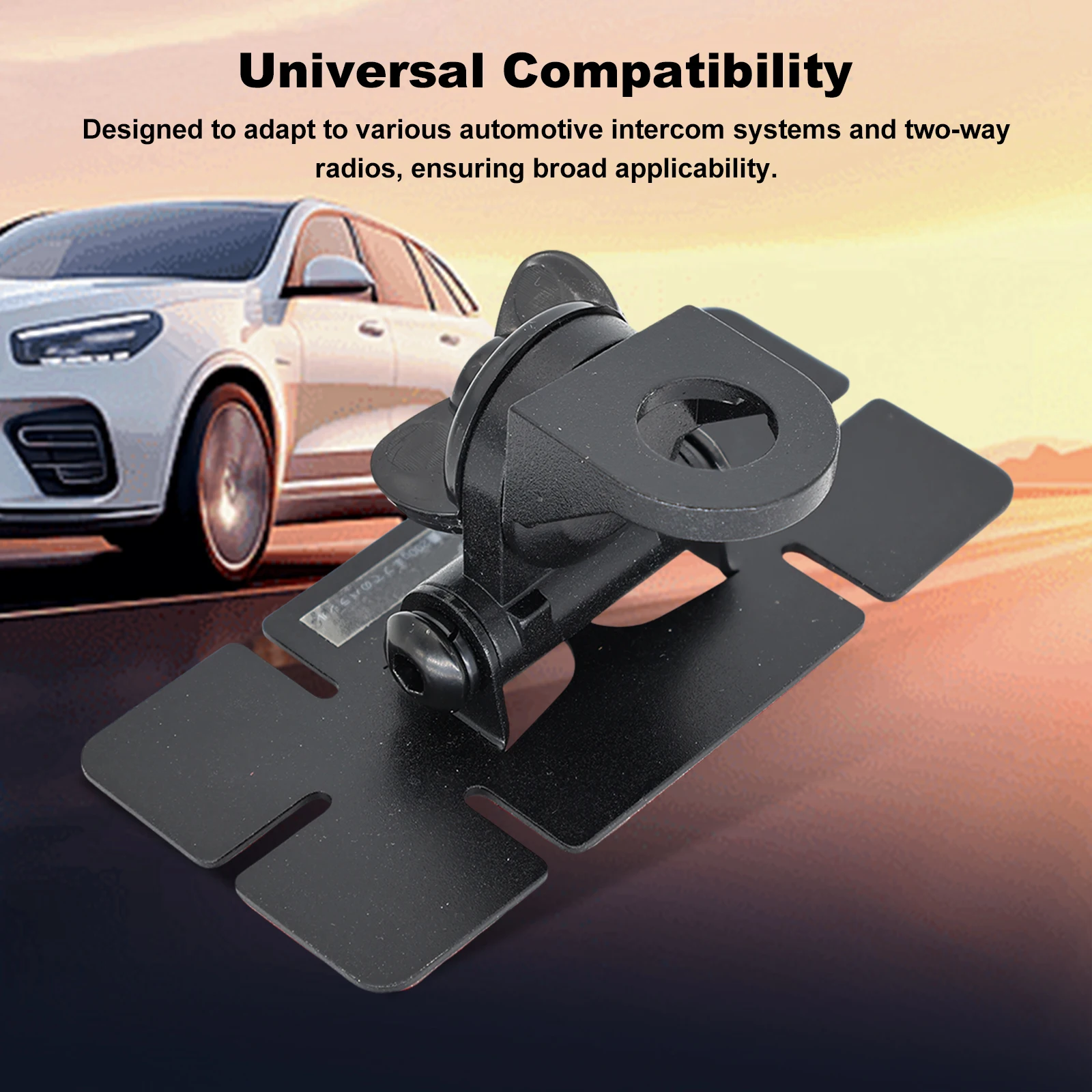 Car Intercom Antenna Fixed Clip Edge Bracket Angle Adjustable Clip-On Metal Bracket Adhesive Two-Way Radio for Car
