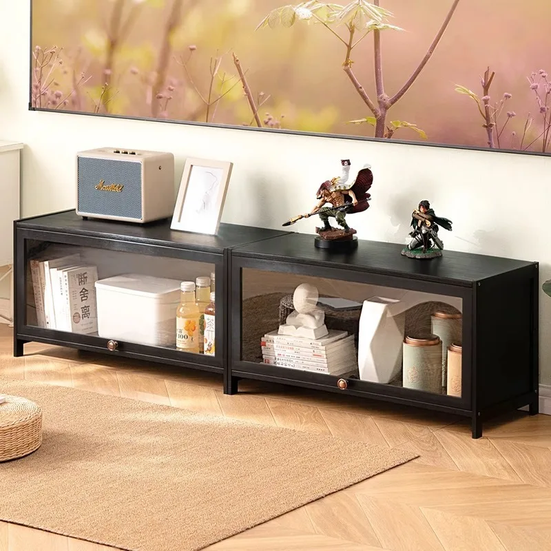 Living room TV cabinet Simple rental house Floor standing storage TV cabinet Tea table Small apartment Combination cabinet