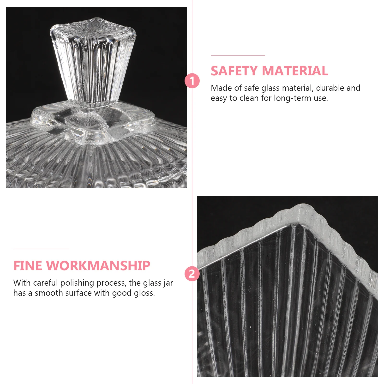 

2Pcs Tea Canister Set Premium Glass Jars with Lid for Loose Leaf Tea Coffee Crafts Jewelry Home Cafe Decorative Use