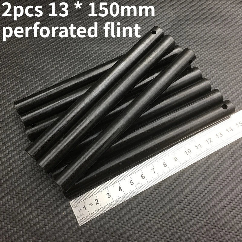 

2PCS 13 * 150mm Perforated Flint Fire Rod Portable Outdoor Survival Fire Rod Camping EDC Tool