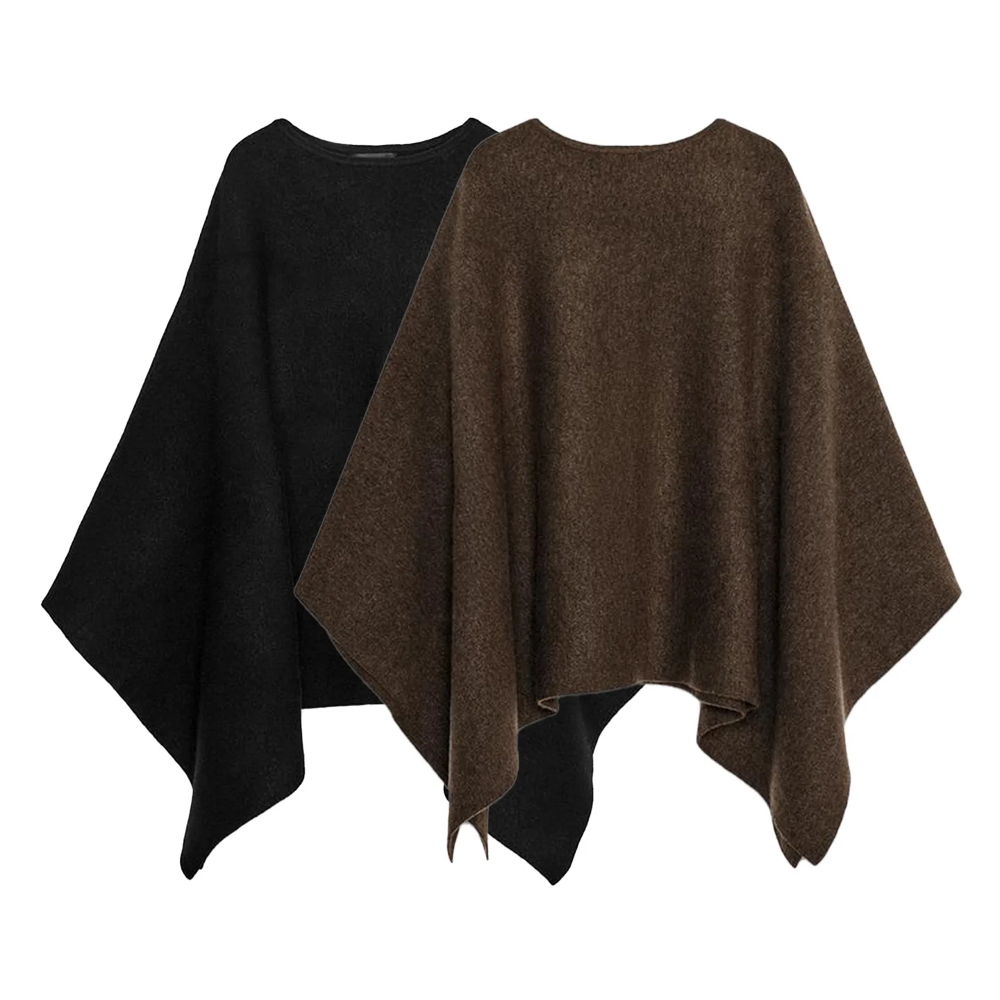 Autunno nuovo arrivo donna misto lana sciolto casual rotondo Ne lavorato a maglia mantello cappotto fibra di poliestere lungo Sve di media lunghezza