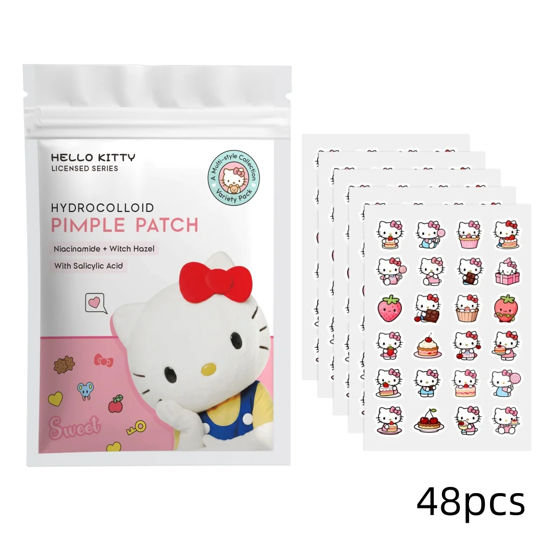 48/120PCS hello kitty Acne patches, facial acne patches, hydrogel acne removal patches, concealer view 5