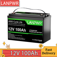 LANPWR 12V 100Ah LiFePO4 Battery Pack, 1280Wh Energy, with 4000+ Deep Cycles & Built-In 100A BMS, Non-Bluetooth