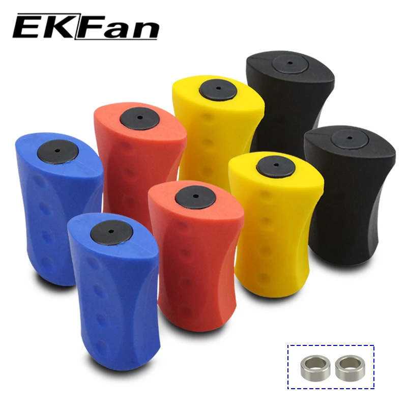 EKFan 2pc for DAI/SHI 7*4*2.5MM bearing Spinning Baitcasting fishing reel knob silicone knob Lure Reel Handle DIY part accessory