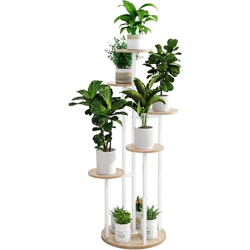 

Plant Stand Indoor 6 Tier 9 Potted Multiple Flower Pot Holder for Patio Garden Balcony Living Room Corner