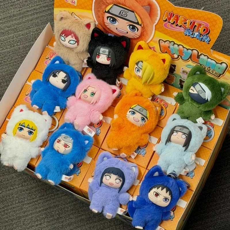 Оригинальная серия Eaki Naruto V3 Kitten Land: Слепая коробка-сюрприз милая загадочная коробка плюшевая аниме-фигурка-подвеска брелок подарки