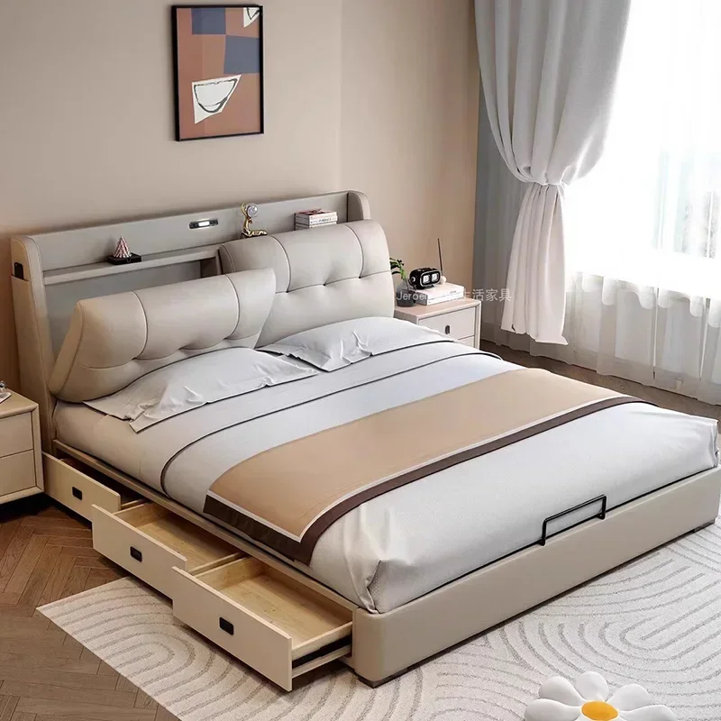 

Sleeping Bedroom Bed Children Luxury Modern Double Single Multifunctional Massage Bed Mobile Letto Matrimoniale Hotel Furniture