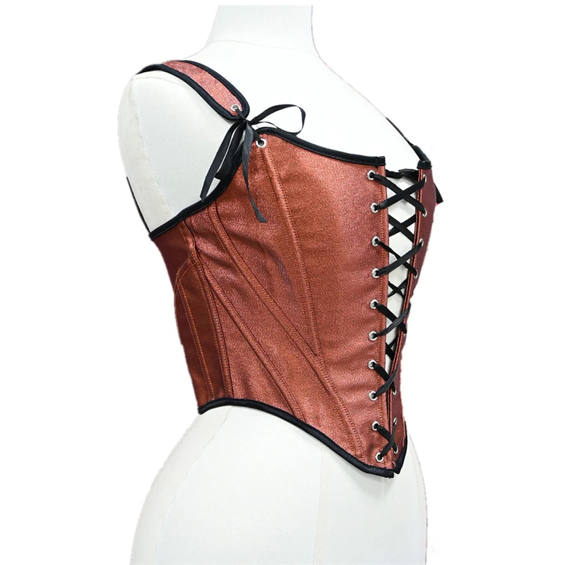 

Women Medieval Renaissance Retro Fishbone Corset Tops Bustier Crop Tops Lace-up Camisole Gothic Body Shaper Streetwear Clothing