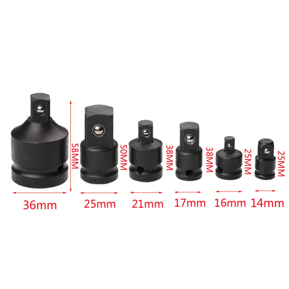 1/4 3/8 1/2 3/4 Air Impact Wrench Converter Socket Joints Ratchet Drive Adapter Square Head To Hexagonal Socket Socket