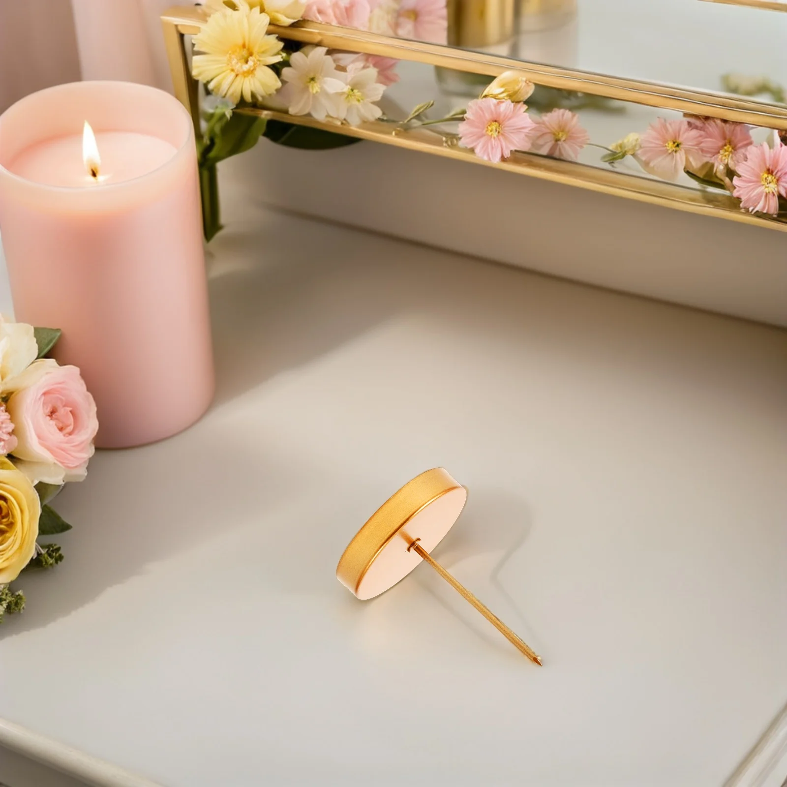 4 قطعة أصحاب تفتق المعادن النمط الفرنسي 3.14X2.36 ''سبائك لإكليل الجدول محور الطرف الديكور حامل مع إكليل سبايك #6