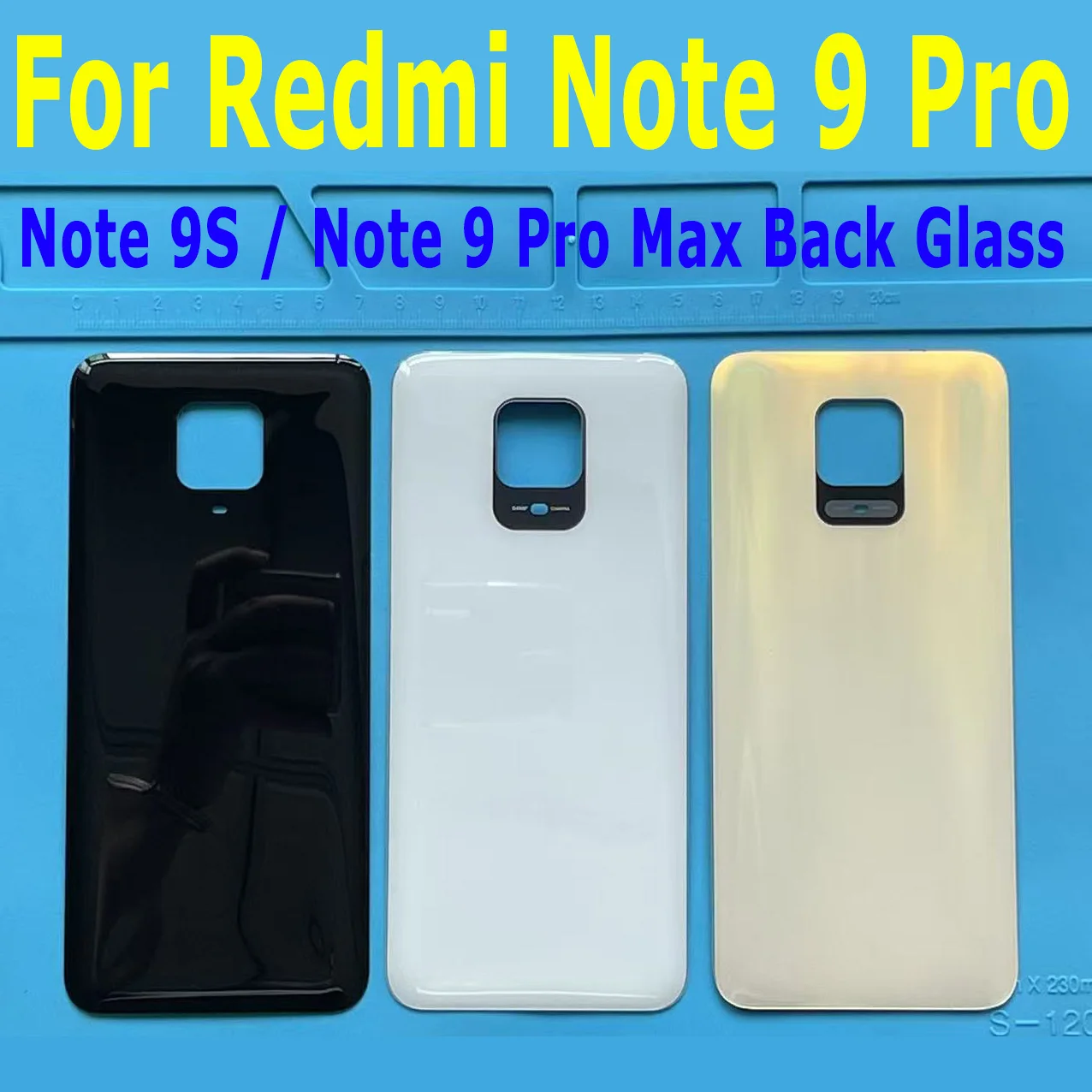 New For Redmi Note 9 Pro Battery Cover Rear Glass Replacement For Redmi Note 9S Back Glass For Redmi Note 9 Pro Max Back Cover