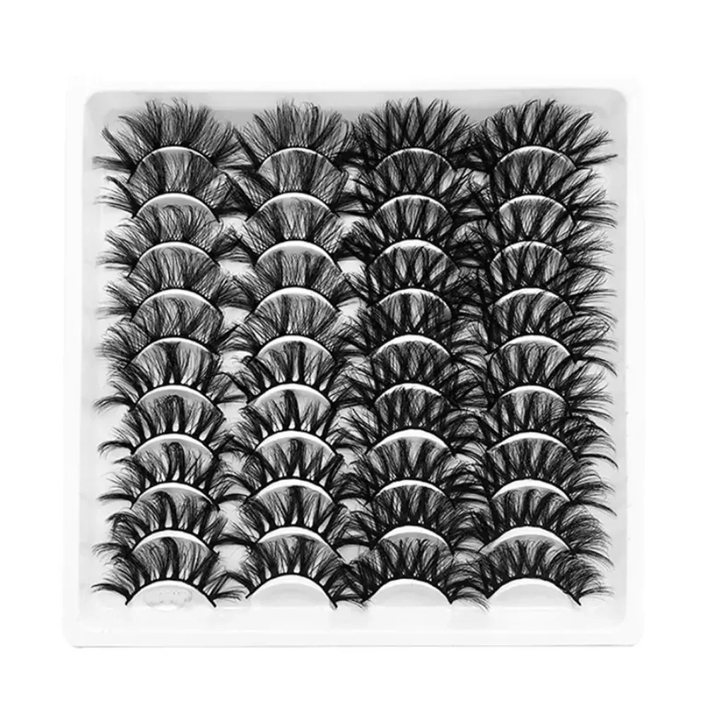 20 Pairs False Lashes 3D Mink Lashes Fluffy Dramatic Thick Volume Eyelashes Natural Lashes Fake Lashes Makeup