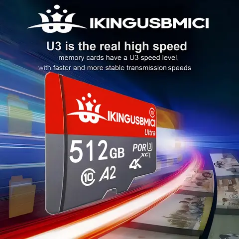 High Capacity SD Cards Memory Card Micro TF SD Card TF Cards 512GB 256GB 128GB A2 V10 Shockproof for Laptop Phone Mobile